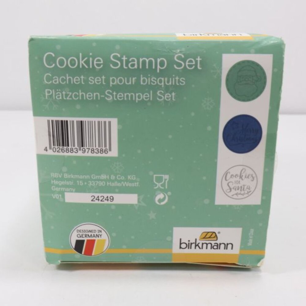 Birkmann Christmas Cookie Stamp Set Press Cookies for Santa Claus 3 Designs - Picture 4 of 6
